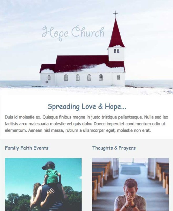 church email template