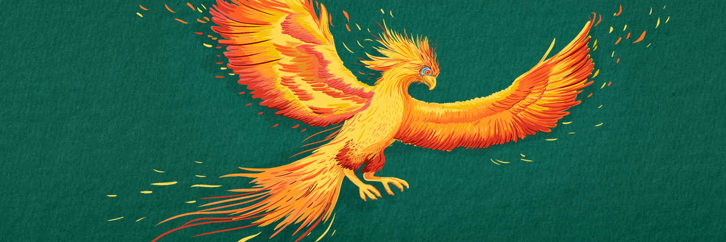 Illustration of a phoenix