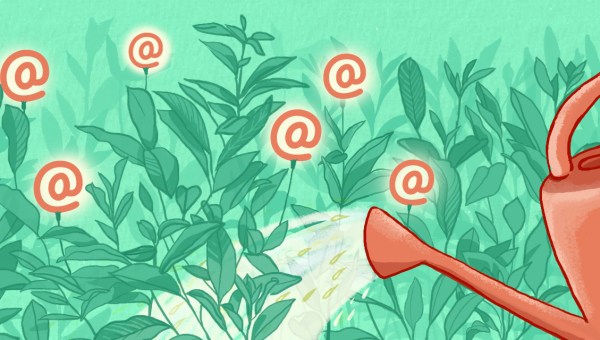 Watering email flowers