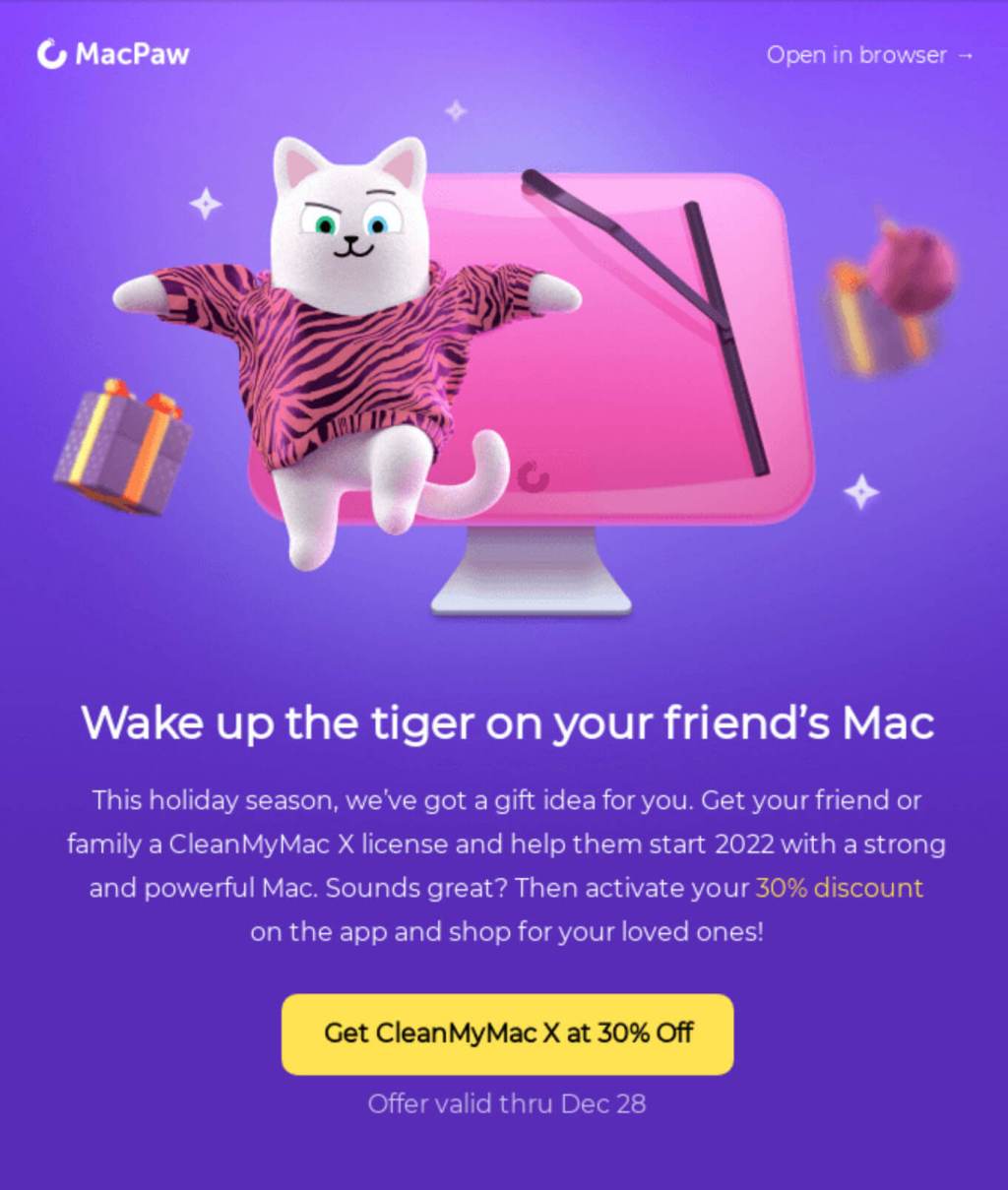 MacPaw sales promotion email