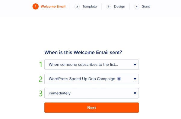 Configure the welcome email