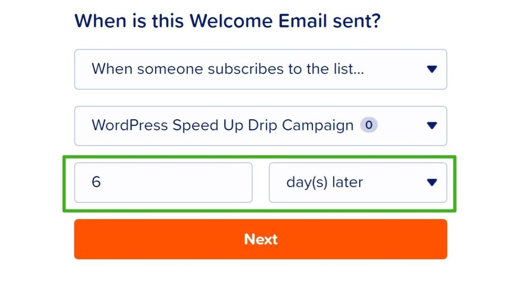 Configure another drip email