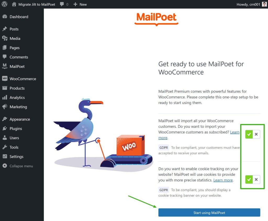 MailPoet WooCommerce sync