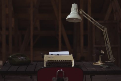 Typewriter on Desk