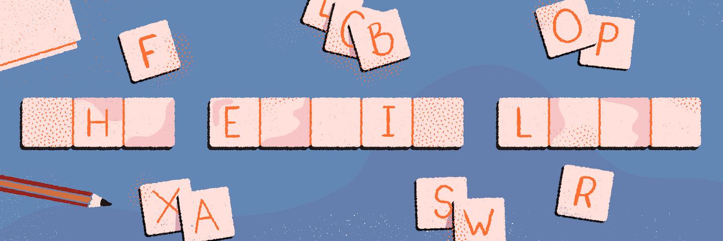 Illustration of an email subject line in scrabble tiles