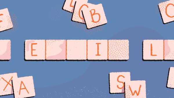 Illustration of an email subject line in scrabble tiles