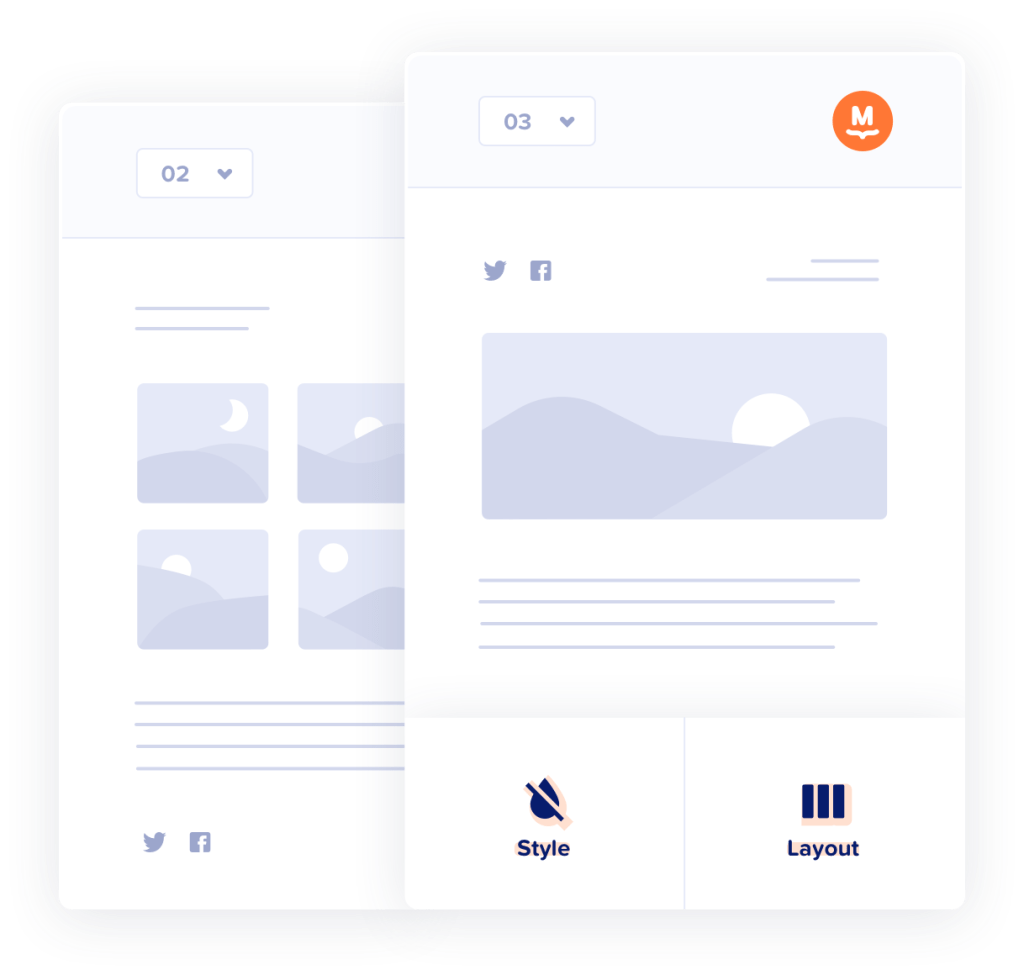 Illustration of MailPoet's Email templates