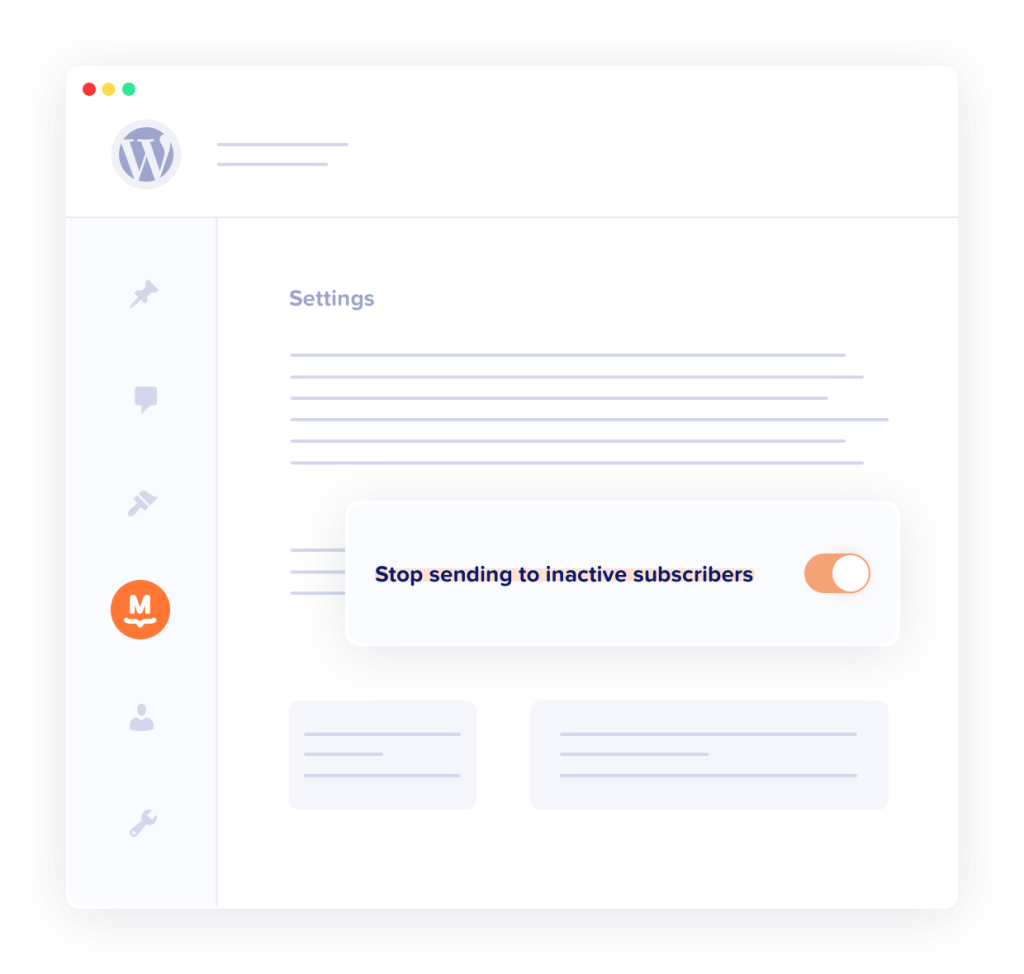 Illustration of MailPoet's inactive subscribers feature