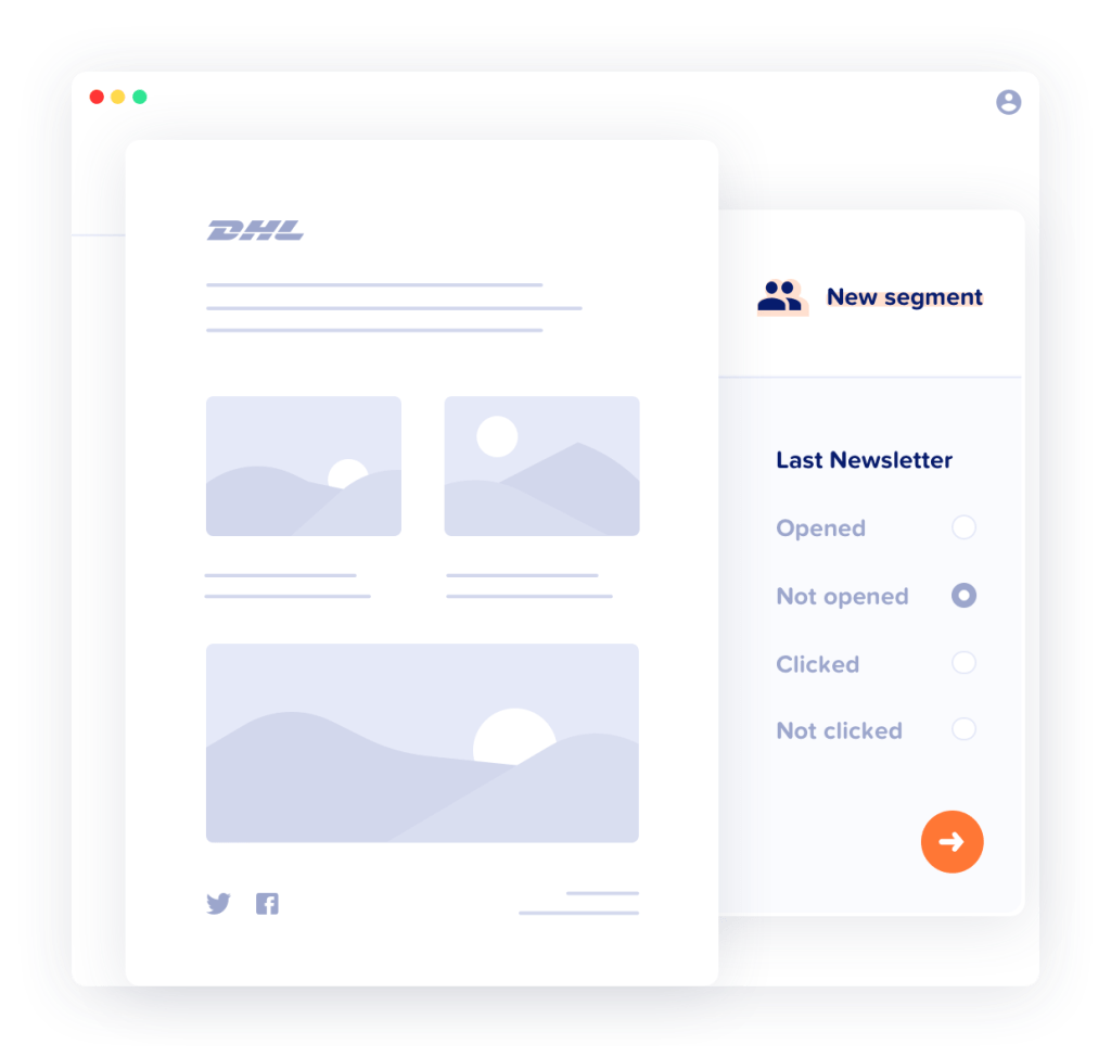 illustration of MailPoet's behaviour based email list segmentation options