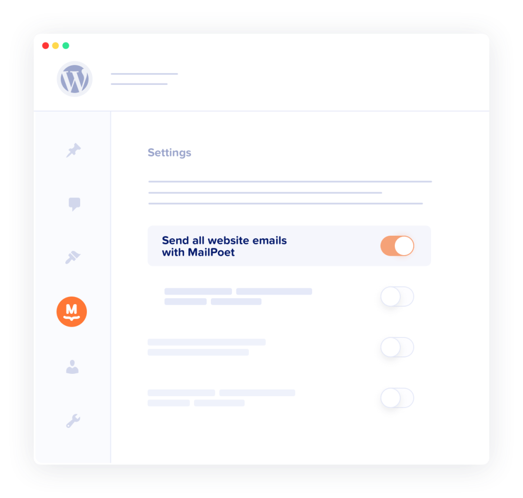 Illustration of MailPoet's SMTP for WordPress functionality