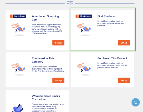 Setting up a First Purchase email in MailPoet