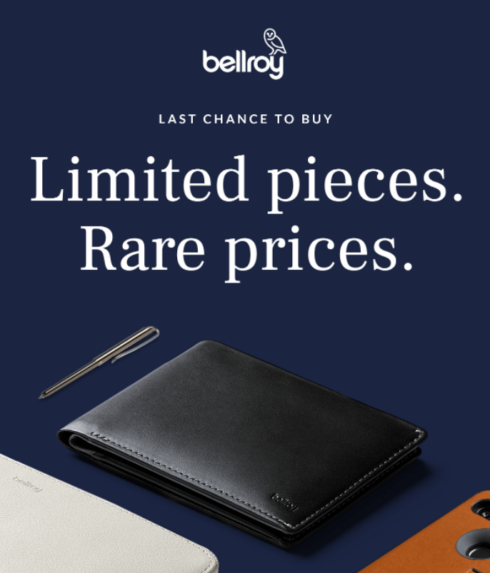 How to Promote Your Sales With Email Marketing: Bellroy sales email