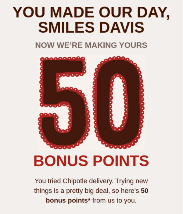 Chipotle points