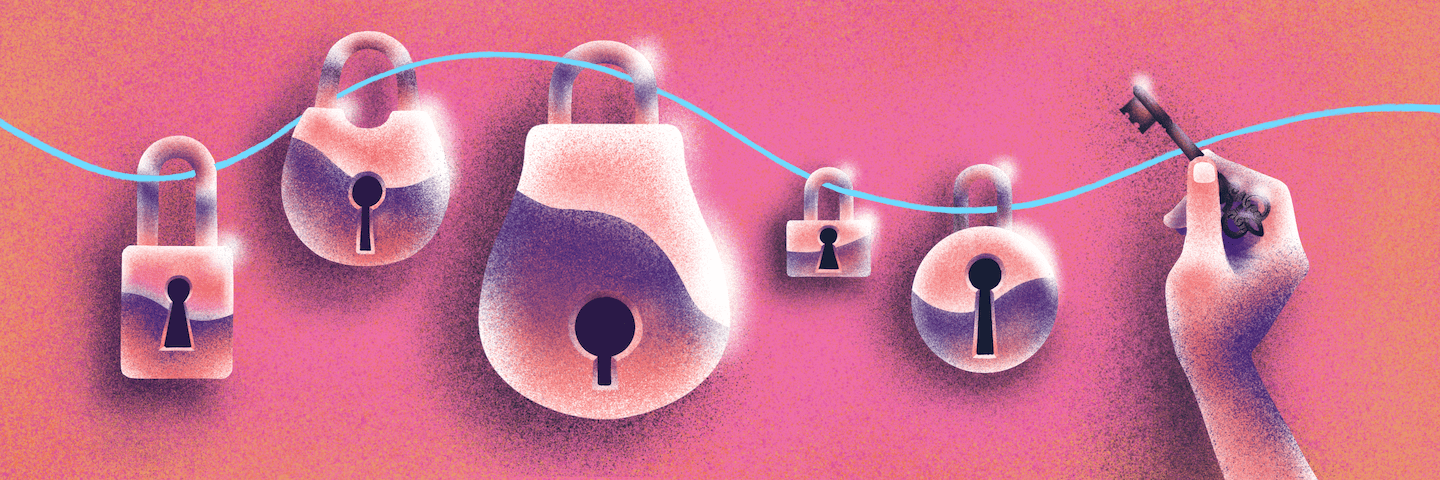 illustration of padlocks