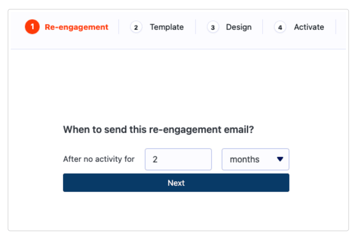 setting up a re-engagement email