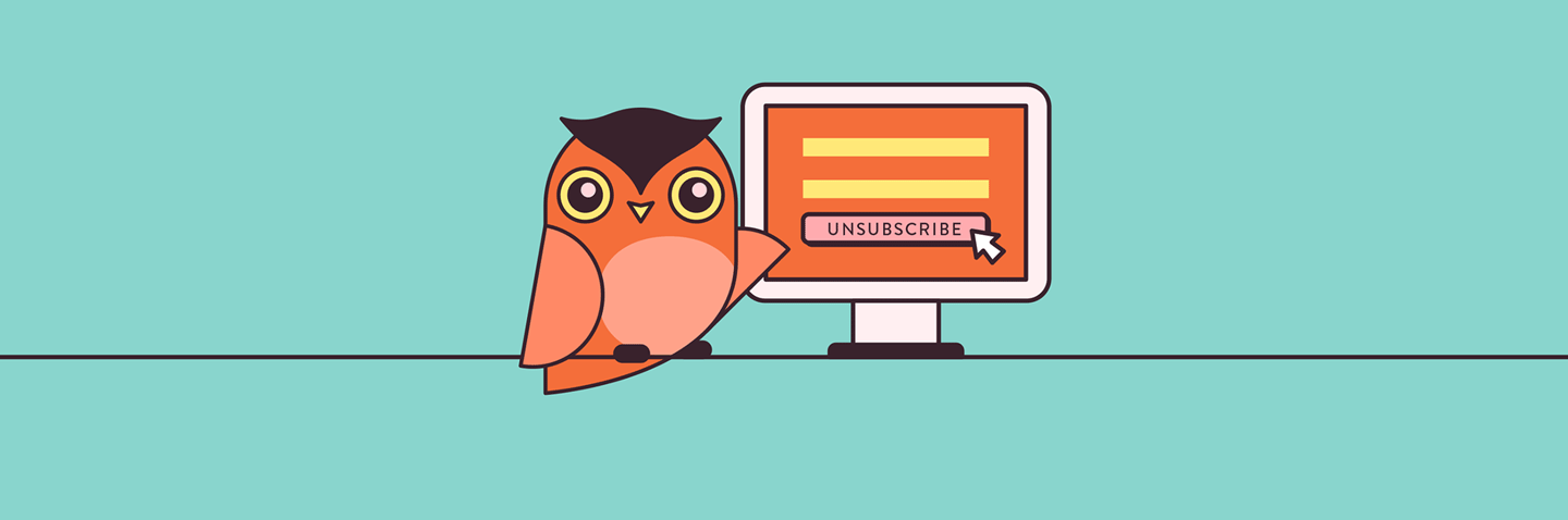 Illustration of an owl and a computer.