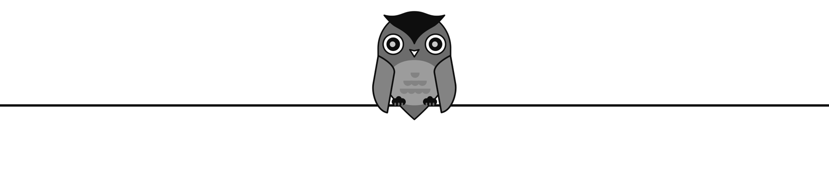 Illustration of an owl on a wire.