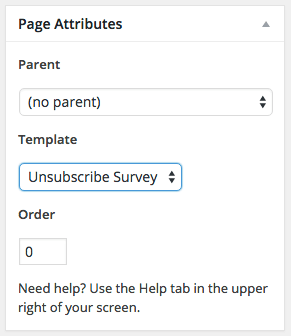 Page attributes - change page template