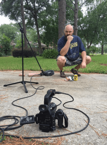 Photo of man looking at camera. 