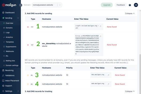 DNS records