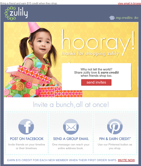 zulilly first-purchase email